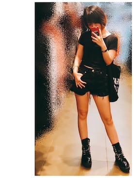 「RADOのアイテム」を使った、小白鸽子さん（レディース・153cm）の秋コーディネート