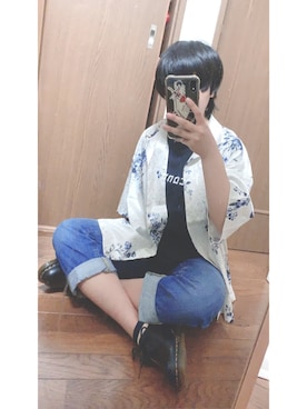 「アイテム（ドレスシューズ）」を使った、Hzさん（レディース・156cm）の夏コーディネート