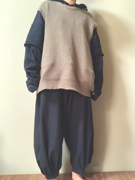 「harapeco（ハラペコ）のアイテム」を使った、Hzさん（レディース・156cm）の冬コーディネート