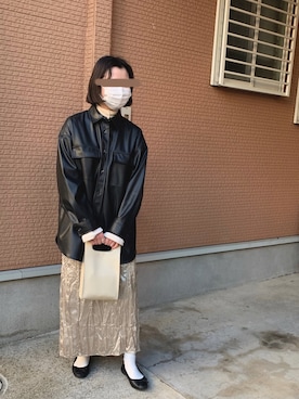 「Adoon plain（アドーンプレーン）のアイテム（バッグ）」を使った、okuさん（レディース・155cm）の冬コーディネート