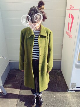 「MICHEL KLEIN（ミッシェル・クラン）のアイテム（ジャケット/アウター）」を使った、237さん（レディース・160cm）の冬コーディネート