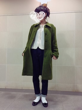 「MICHEL KLEIN（ミッシェル・クラン）のアイテム（ジャケット/アウター）」を使った、237さん（レディース・160cm）の冬コーディネート
