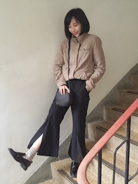 「ESPRIT（エスプリ）のアイテム（その他アウター）」を使った、Millieさん（レディース・156cm）の春コーディネート