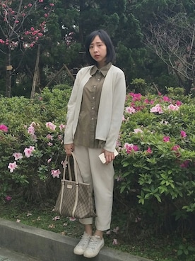 「flower」｜「アイテム（その他アウター）」を使った、Millieさん（レディース・156cm）の春コーディネート