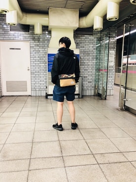 「アイテム（マウンテンパーカー）」を使った、chochoさん（レディース・163cm）の春コーディネート