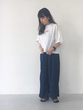「ワンポイント」｜ユナさん（レディース・155cm）の夏コーディネート