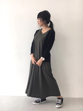 「マキシワンピ」｜ユナさん（レディース・155cm・20代）の夏コーディネート