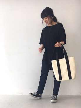 「プチプラミックス」｜ユナさん（レディース・155cm）の夏コーディネート