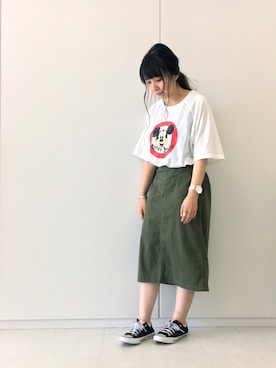 「ミッキー」｜ユナさん（レディース・155cm）の夏コーディネート