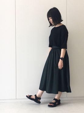 「プチプラミックス」｜ユナさん（レディース・155cm）の夏コーディネート