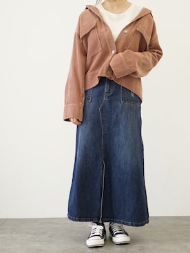 「SEVENDAYS=SUNDAY（セブンデイズサンデイ）のアイテム（ブルゾン）」を使った、ユナさん（レディース・155cm）の秋コーディネート