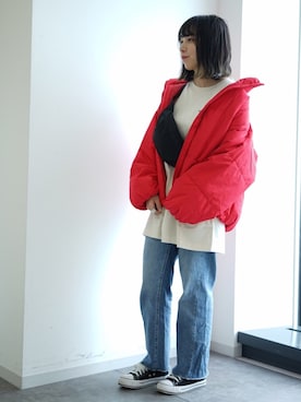 「SEVENDAYS=SUNDAY（セブンデイズサンデイ）のアイテム（ジャケット/アウター）」を使った、ユナさん（レディース・155cm）の秋コーディネート