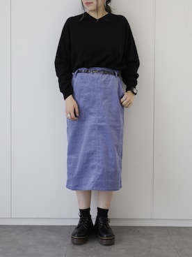 「SEVENDAYS=SUNDAY（セブンデイズサンデイ）のアイテム（スカート）」を使った、ユナさん（レディース・155cm）の冬コーディネート