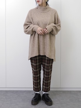 「白ソックス」｜ユナさん（レディース・155cm）の冬コーディネート