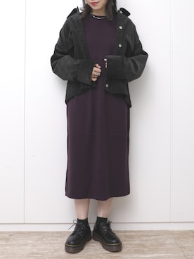 「SEVENDAYS=SUNDAY（セブンデイズサンデイ）のアイテム（ブルゾン）」を使った、ユナさん（レディース・155cm）の冬コーディネート