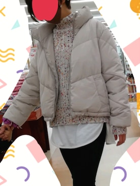 「H&M（エイチ・アンド・エム）のアイテム（ジャケット/アウター、ベージュ系）」を使った、ゆきんこさん（レディース・160cm）の冬コーディネート