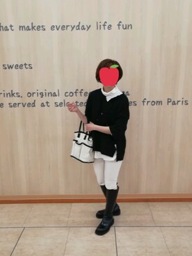 「Green　Parks（グリーンパークス）のアイテム（スウェット、ブラック系）」を使った、ゆきんこさん（レディース・160cm）の冬コーディネート