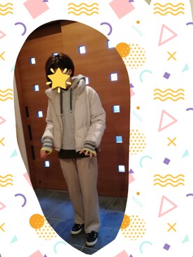 「H&M（エイチ・アンド・エム）のアイテム（ニット/セーター、グレー系）」を使った、ゆきんこさん（レディース・160cm）の冬コーディネート