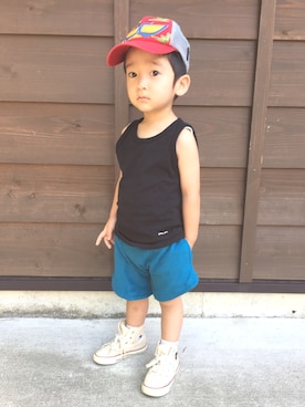 「夏男」｜nakanakanaaaさん（キッズ・90cm）の夏コーディネート