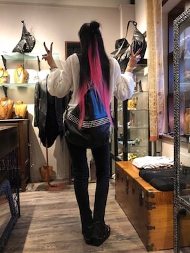 「KMRii（ケムリ）のアイテム（サンダル）」を使った、marinさん（レディース・170cm）の夏コーディネート