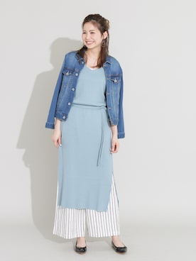 「サニーレーベル」｜「アイテム（デニムジャケット）」を使った、kurataniさん（レディース・165cm）の春コーディネート