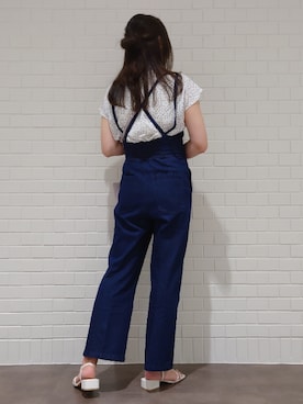 「mysty woman（ミスティウーマン）のアイテム（オールインワン・サロペット）」を使った、さかべちゃんさん（レディース・167cm）の夏コーディネート