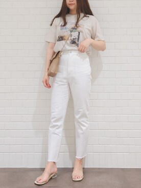 「ショルダーバック」｜「アイテム（その他）」を使った、さかべちゃんさん（レディース・167cm）の夏コーディネート