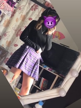 「WEGO（ウィゴー）のアイテム（スカート、パープル系）」を使った、AIRIさん（レディース・153cm）の春コーディネート