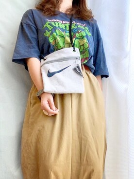 「NIKE(ナイキ)のアイテム(ショルダーバッグ)」を使った、晴-haru-さん(レディース・148cm)の夏コーディネート