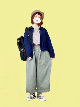 「アイラブCONVERSE」｜「アイテム（ハンチング/ベレー帽）」を使った、晴-haru-さん（レディース・148cm）の冬コーディネート