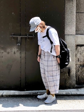 「CONVERSE（コンバース）のCONVERSE コンバース ジャック パーセル / JACK PURCEL（スニーカー）」を使った、晴-haru-さん（レディース・147cm）の夏コーディネート