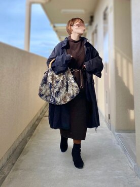 「アイテム（モッズコート）」を使った、晴-haru-さん（レディース・148cm）の冬コーディネート