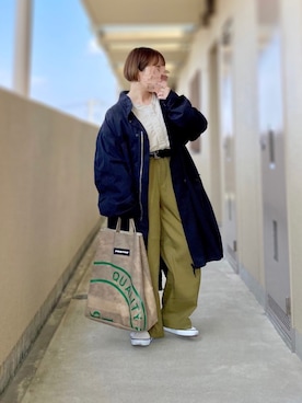 「アイテム（モッズコート）」を使った、晴-haru-さん（レディース・148cm）の冬コーディネート