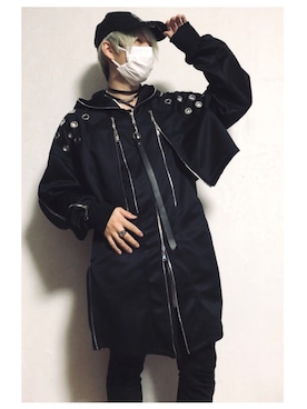 「JULIUS（ユリウス）のアイテム（アクセサリー）」を使った、かいさん（メンズ・166cm）の秋コーディネート