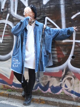 「JULIUS（ユリウス）のアイテム（アクセサリー）」を使った、かいさん（メンズ・166cm）の春コーディネート