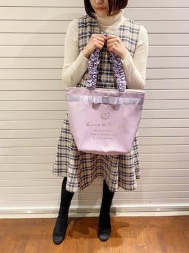 「earth music&ecology（アースミュージックアンドエコロジー）のORiental TRaffic ストレッチブーツ ＊（ブーツ）」を使った、sayaさん（レディース・151cm）の冬コーディネート