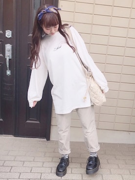 「アパレルスタッフ」｜「アイテム（その他シューズ）」を使った、ももさん（レディース・156cm）の春コーディネート