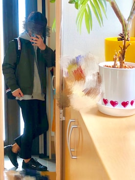 「アイテム（ブルゾン）」を使った、kさん（メンズ・172cm・10代）の冬コーディネート