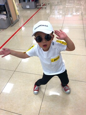 「H&M（エイチ・アンド・エム）のアイテム（その他パンツ）」を使った、yちゃんさん（キッズ・100cm）の春コーディネート