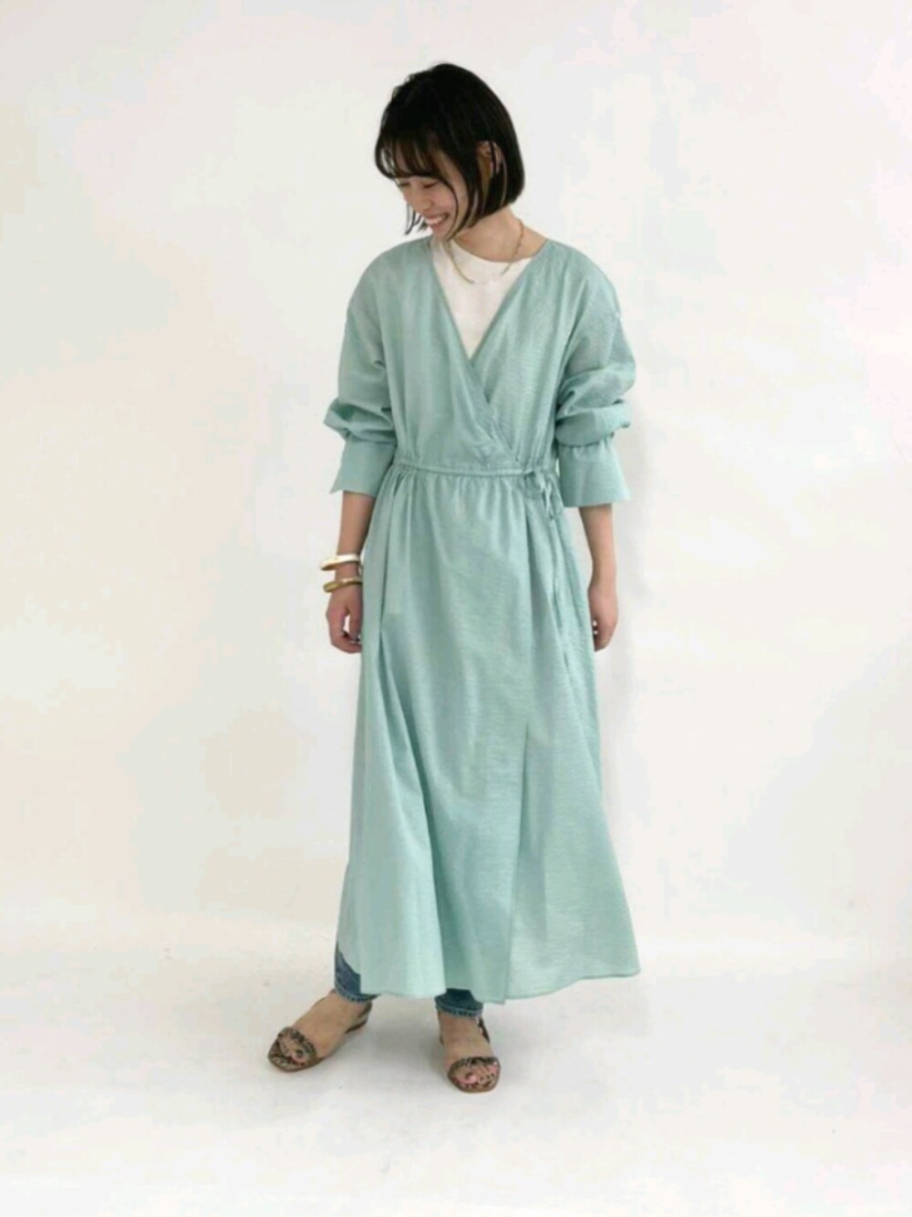 「おしゃれさんと繋がりたい、２ＷＡＹ、春夏コーデ、カジュアルコーデ」｜「NOLLEY’Sのハイゲージ天竺ノースリーブプルオーバーカットソー（Tシャツ/カットソー、ホワイト系）」を使った、もーりーさん（レディース・164cm）の春コーディネートの1枚目の写真