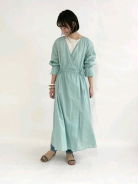 「NOLLEY’S（ノーリーズ）のアイテム（バングル/リストバンド）」を使った、もーりーさん（レディース・164cm）の春コーディネート