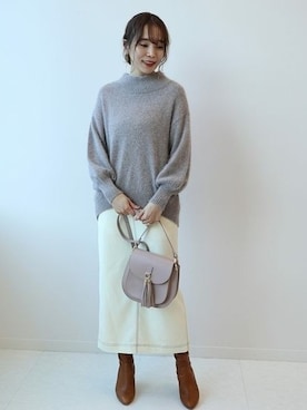 「アンゴラ」｜yuri.sさん（レディース・158cm）の秋コーディネート