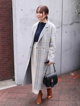「袖ボリューム」｜「アイテム（チェスターコート）」を使った、yuri.sさん（メンズ・158cm）の冬コーディネート