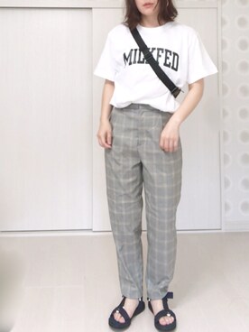 「GRL（グレイル）のアイテム（ピアス（両耳用））」を使った、Ⓜ︎さん（レディース・152cm）の夏コーディネート