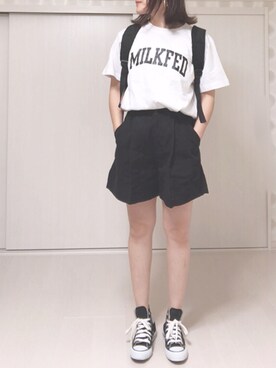 「GRL（グレイル）のアイテム（ピアス（両耳用））」を使った、Ⓜ︎さん（レディース・152cm）の夏コーディネート