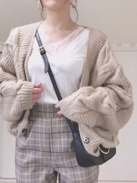 「GRL（グレイル）のアイテム（ピアス（両耳用））」を使った、Ⓜ︎さん（レディース・152cm）の秋コーディネート