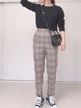 「GRL（グレイル）のアイテム（ピアス（両耳用））」を使った、Ⓜ︎さん（レディース・152cm）の秋コーディネート