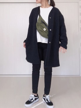 「オシャレパッソ」｜「アイテム（ノーカラージャケット）」を使った、Ⓜ︎さん（レディース・152cm）の秋コーディネート