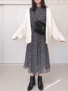 「GRL（グレイル）のアイテム（ピアス（両耳用））」を使った、Ⓜ︎さん（レディース・152cm）の秋コーディネート