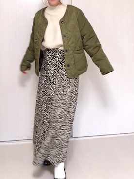 「Bou Jeloud（ブージュルード）のアイテム（ブルゾン）」を使った、Ⓜ︎さん（レディース・152cm）の秋コーディネート
